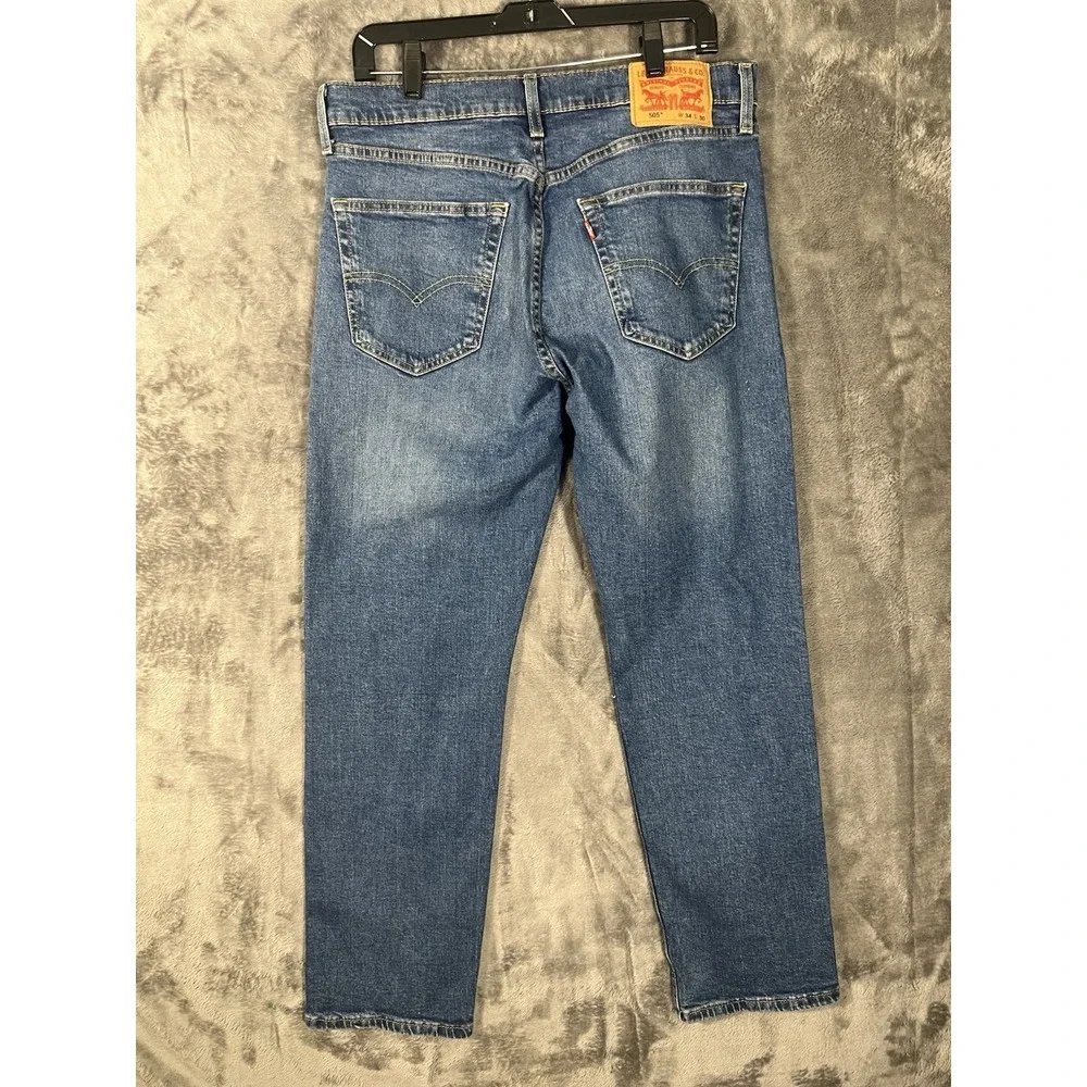 Levis 511 Slim Fit Mens Jeans 34x32 Medium Wash Blue Denim Stretch Pants